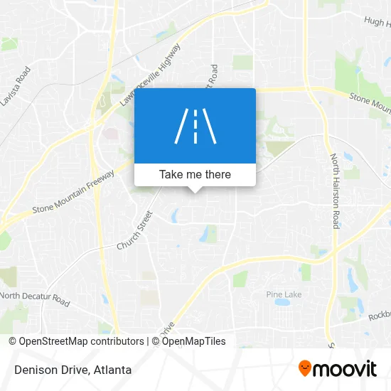 Denison Drive map