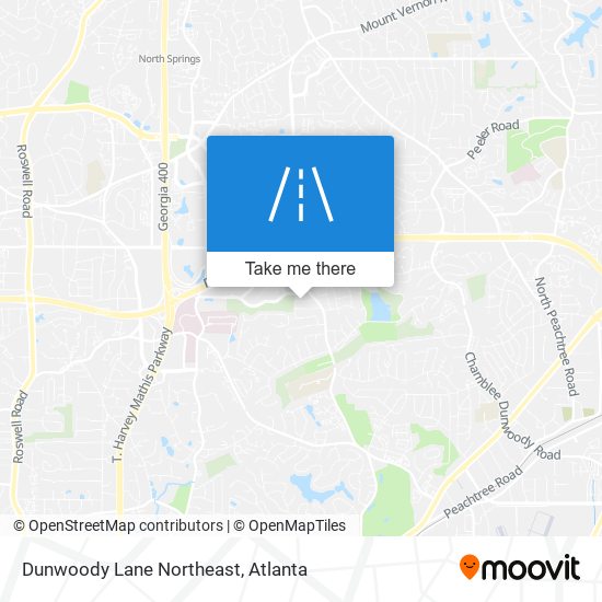 Dunwoody Lane Northeast map