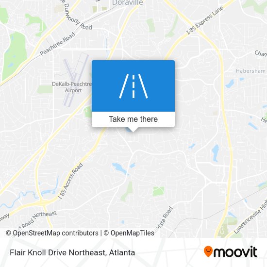 Flair Knoll Drive Northeast map