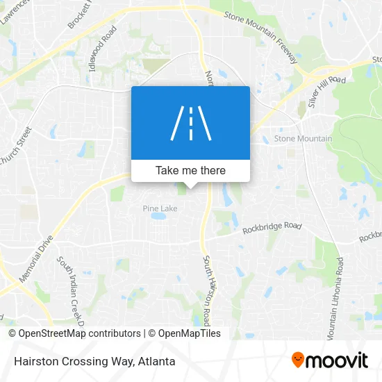 Hairston Crossing Way map