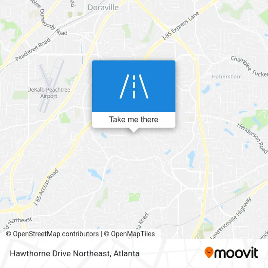 Hawthorne Drive Northeast map