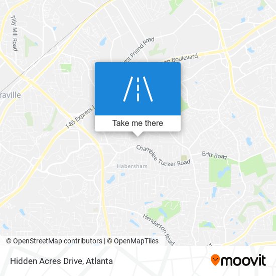 Hidden Acres Drive map