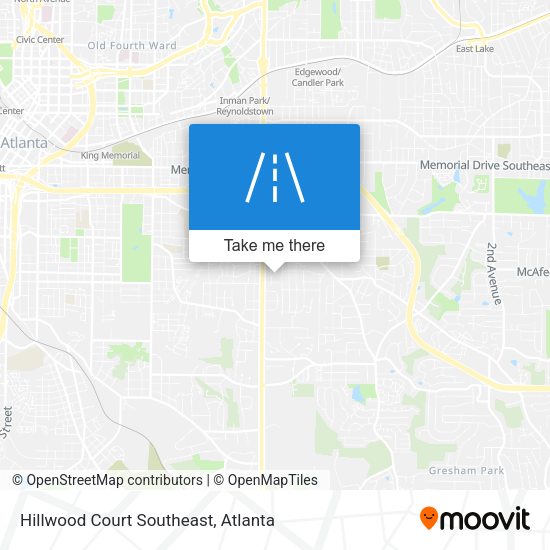 Mapa de Hillwood Court Southeast
