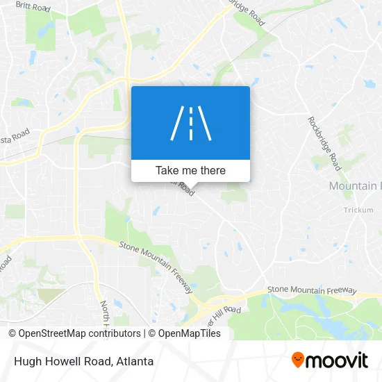 Hugh Howell Road map