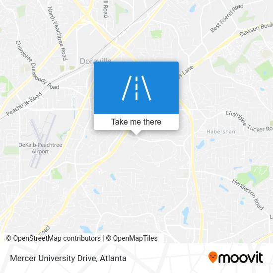 Mercer University Drive map