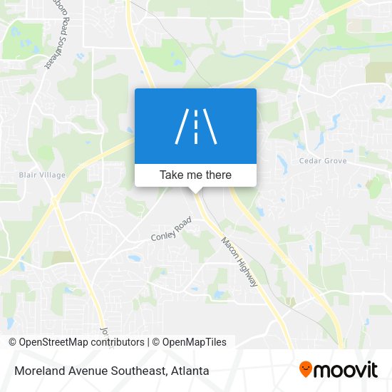 Moreland Avenue Southeast map