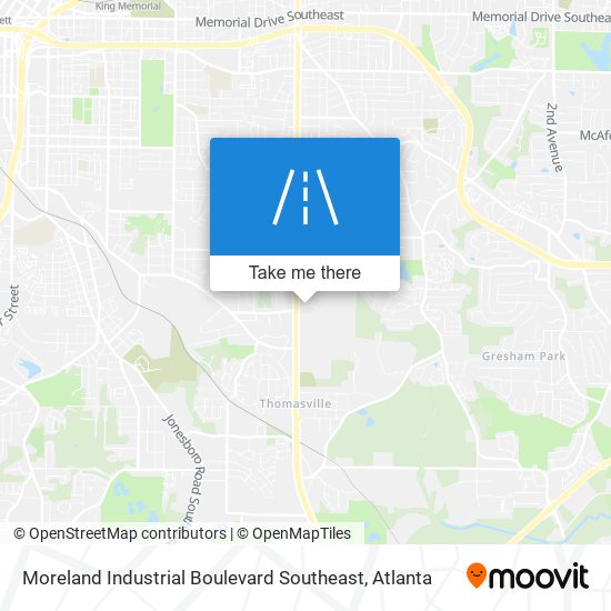 Mapa de Moreland Industrial Boulevard Southeast