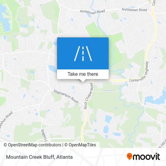 Mountain Creek Bluff map