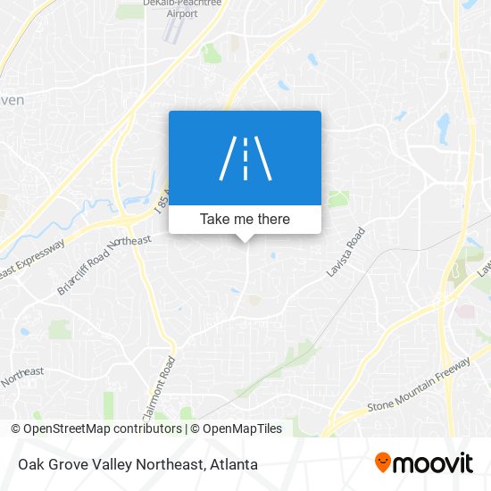 Oak Grove Valley Northeast map