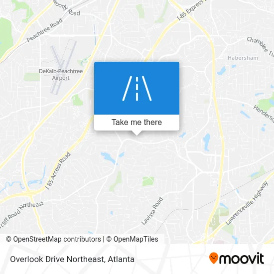 Overlook Drive Northeast map