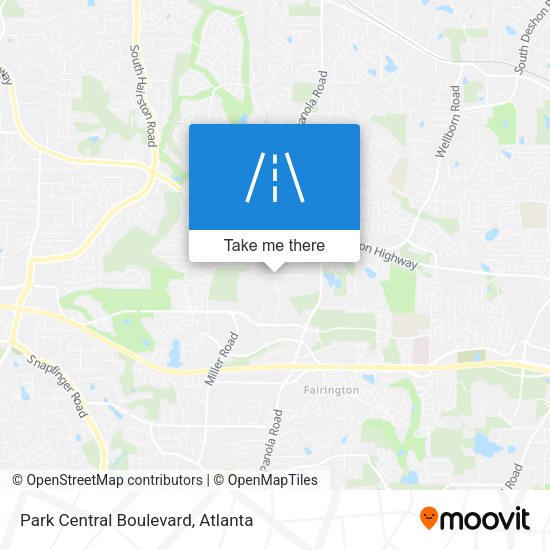 Park Central Boulevard map