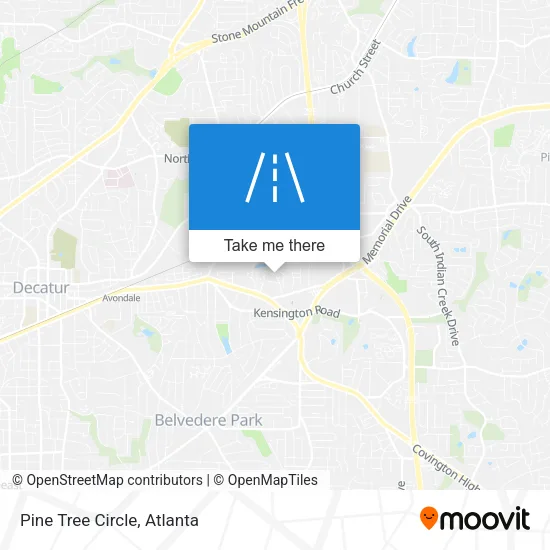 Pine Tree Circle map