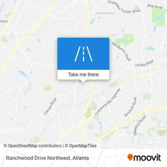 Ranchwood Drive Northeast map