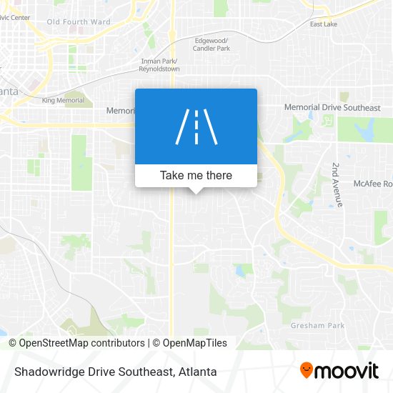 Shadowridge Drive Southeast map