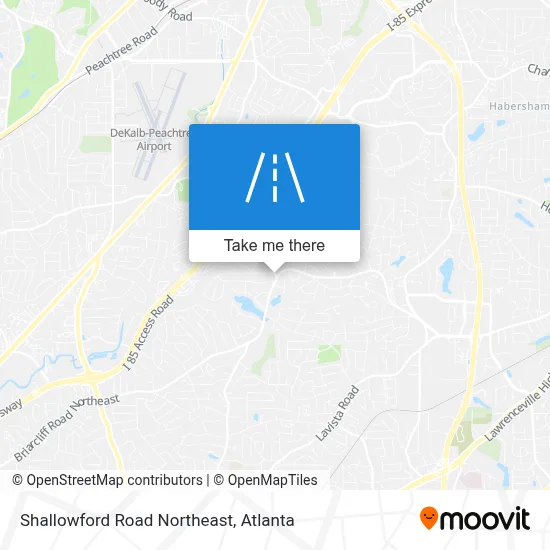 Shallowford Road Northeast map