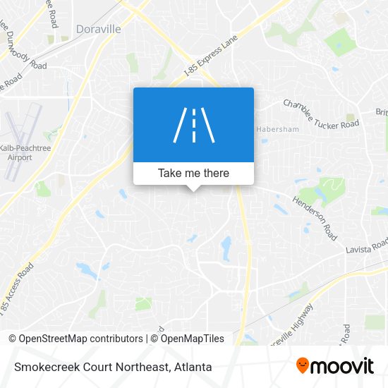 Mapa de Smokecreek Court Northeast