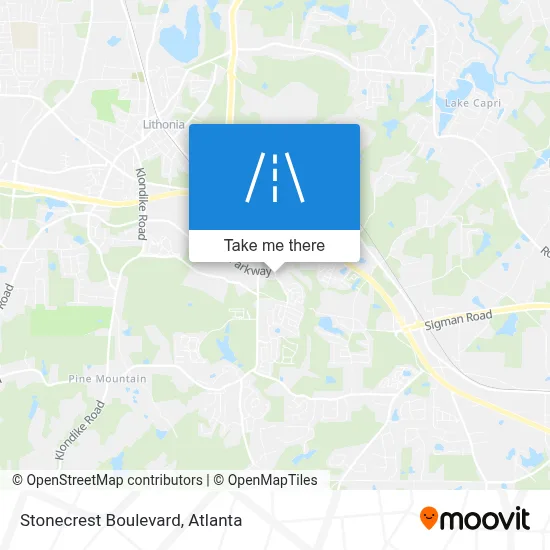 Stonecrest Boulevard map