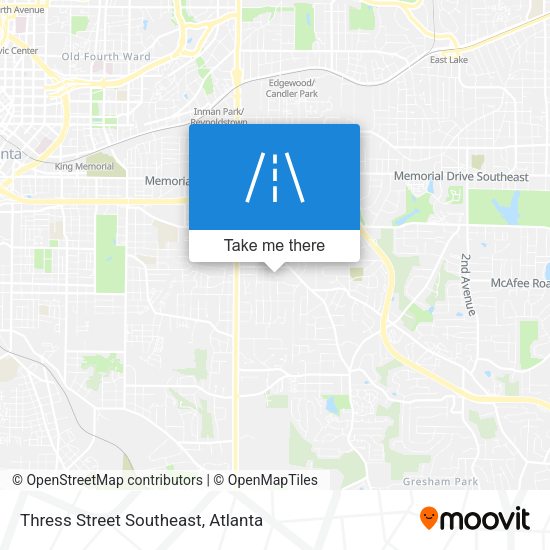 Mapa de Thress Street Southeast