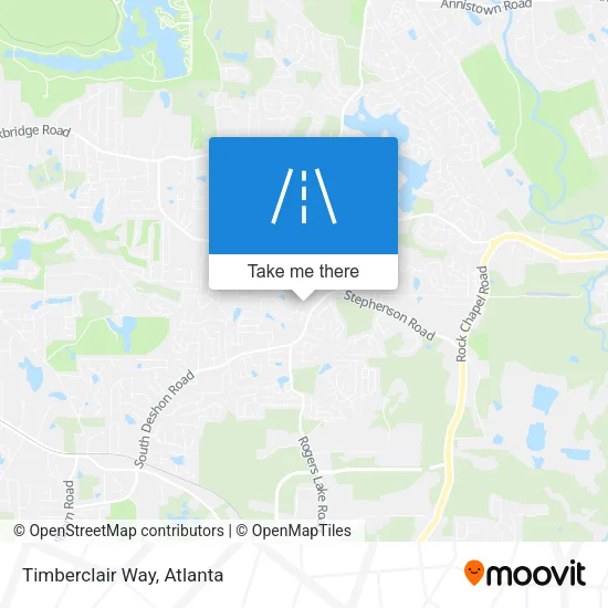 Timberclair Way map