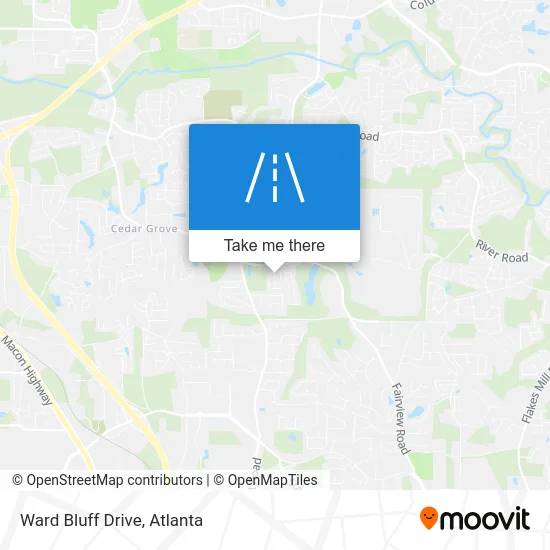 Ward Bluff Drive map