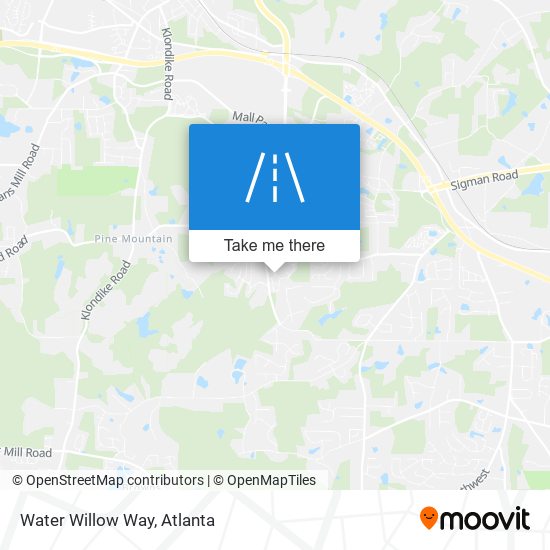 Water Willow Way map