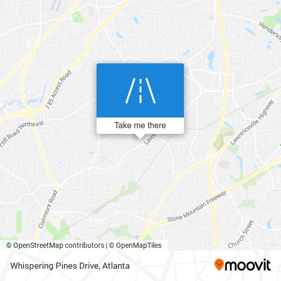 Whispering Pines Drive map