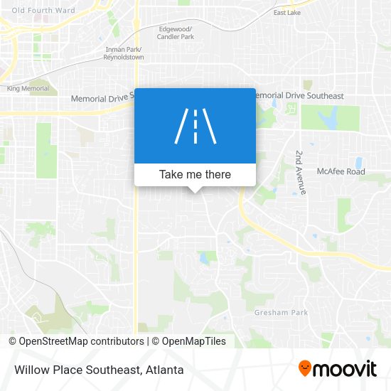 Mapa de Willow Place Southeast