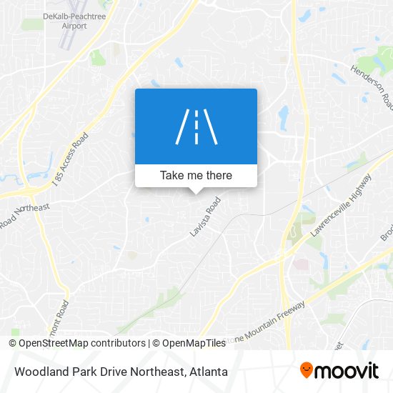 Mapa de Woodland Park Drive Northeast