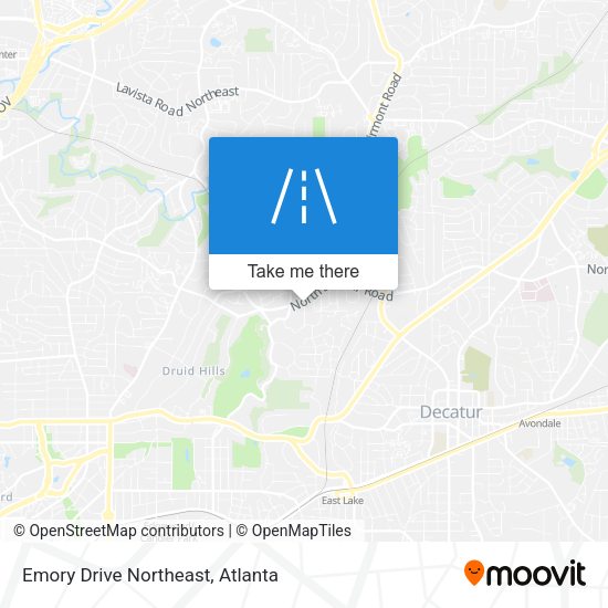 Mapa de Emory Drive Northeast