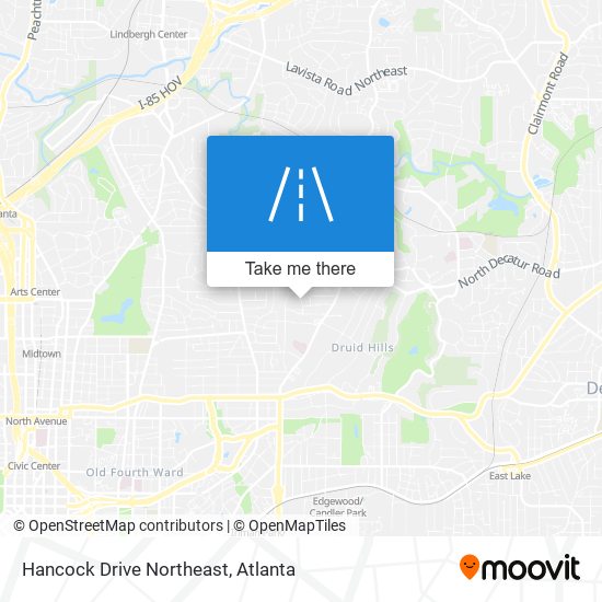 Hancock Drive Northeast map