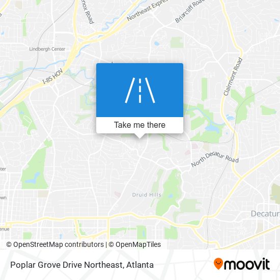 Mapa de Poplar Grove Drive Northeast