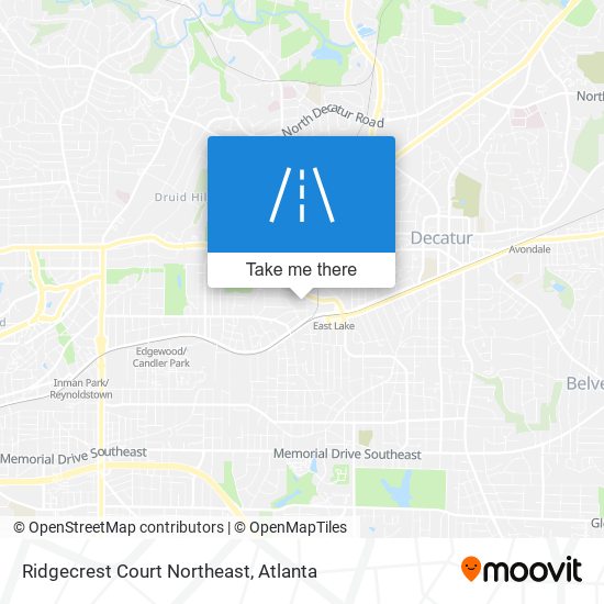 Mapa de Ridgecrest Court Northeast