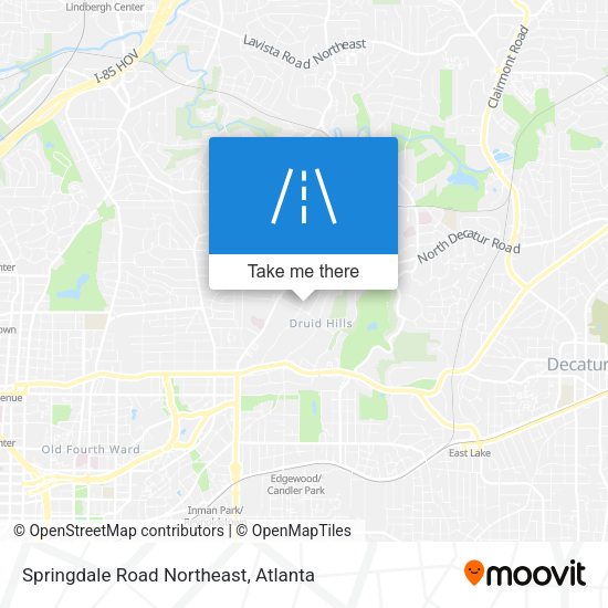 Springdale Road Northeast map
