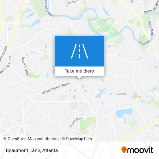 Beaumont Lane map