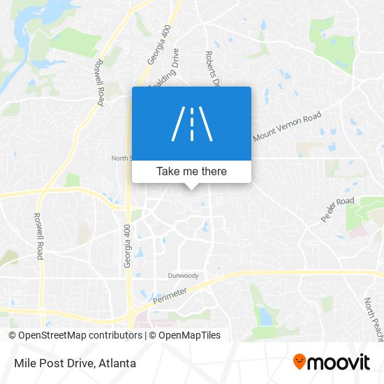 Mile Post Drive map