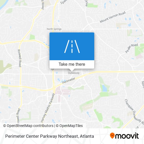 Perimeter Center Parkway Northeast map