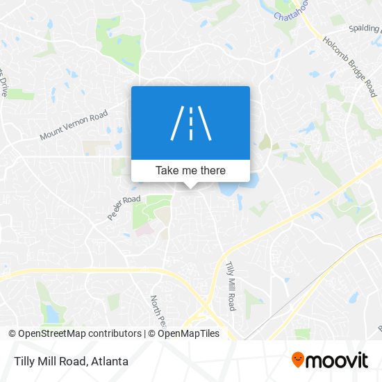 Mapa de Tilly Mill Road