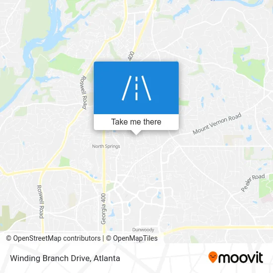 Winding Branch Drive map