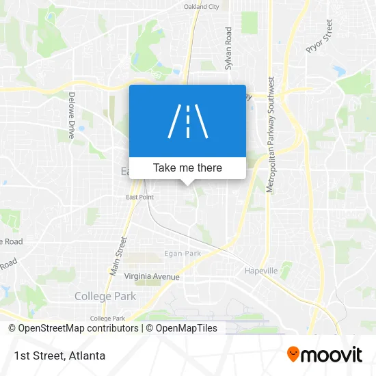Mapa de 1st Street
