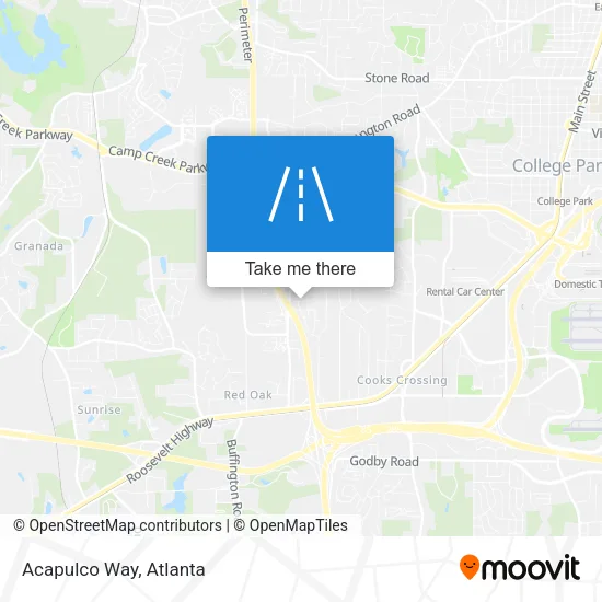 Acapulco Way map