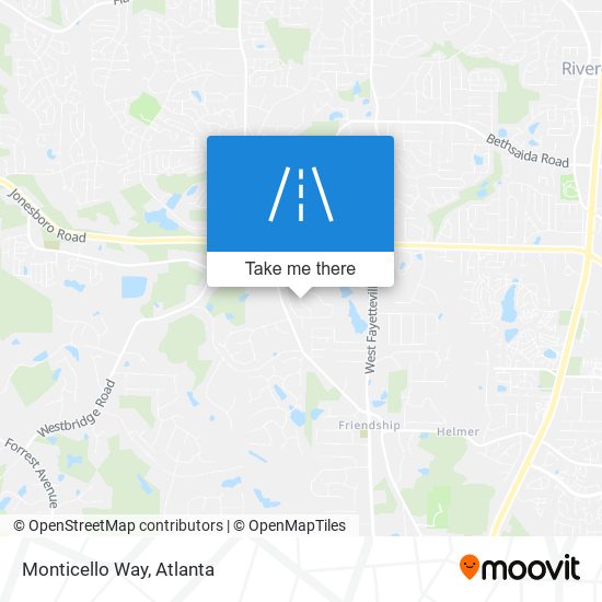 Monticello Way map