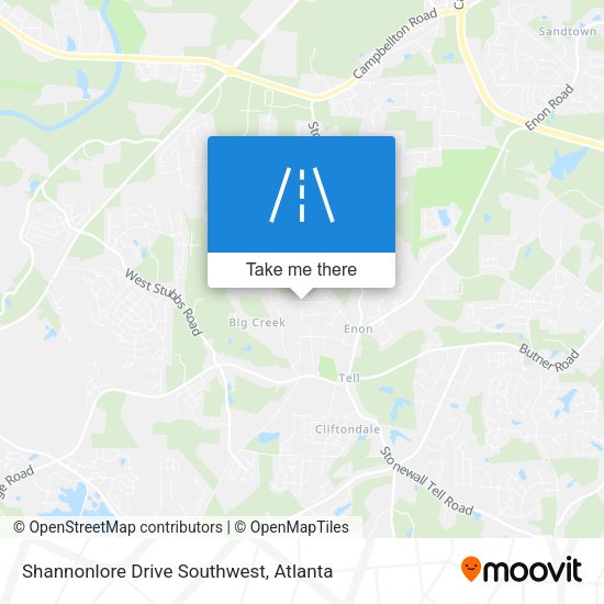 Shannonlore Drive Southwest map