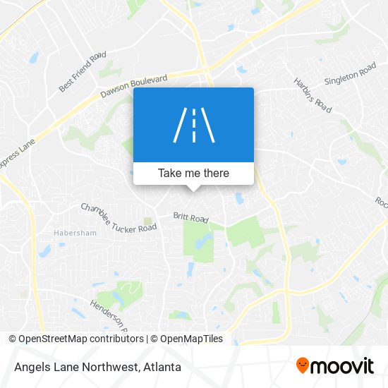 Mapa de Angels Lane Northwest
