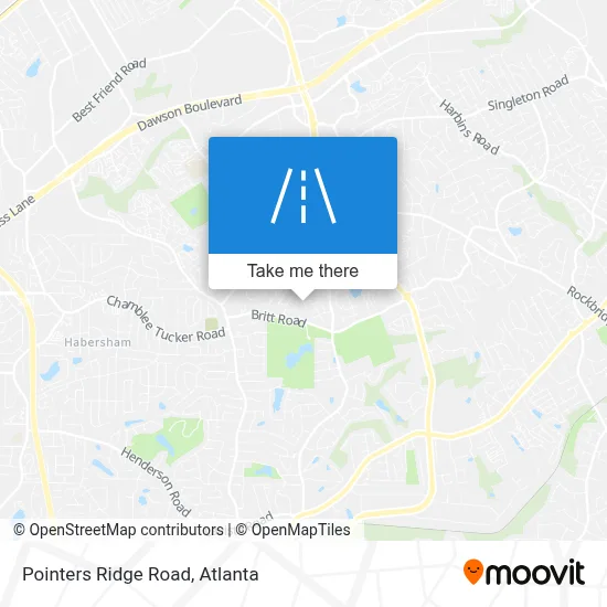 Pointers Ridge Road map