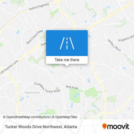 Tucker Woods Drive Northwest map