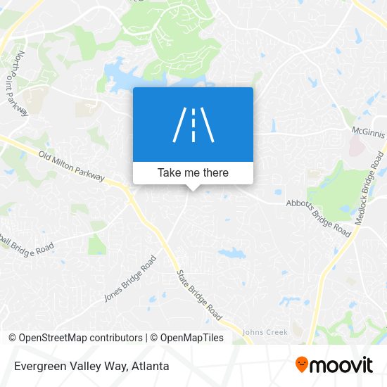 Evergreen Valley Way map