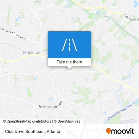 Club Drive Southeast map