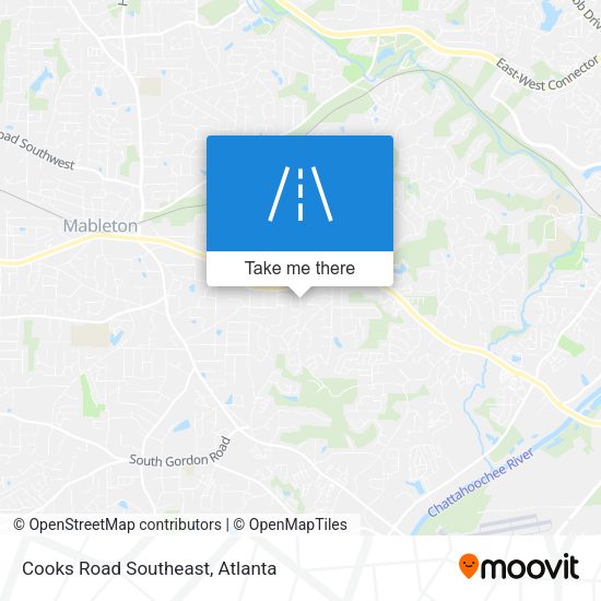 Cooks Road Southeast map