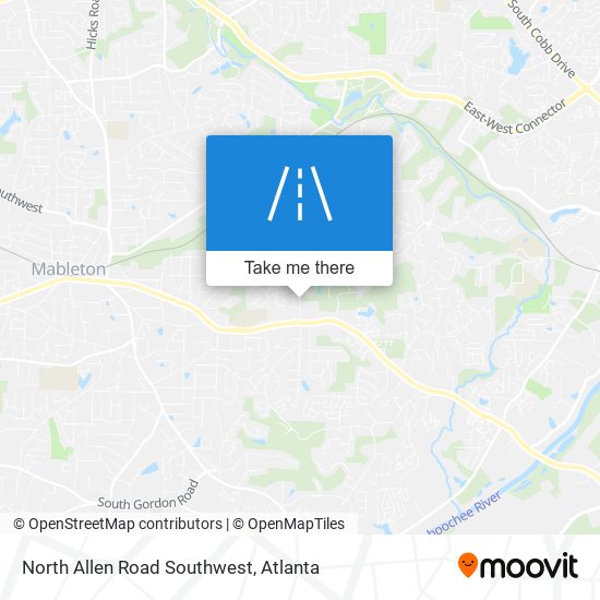 North Allen Road Southwest map