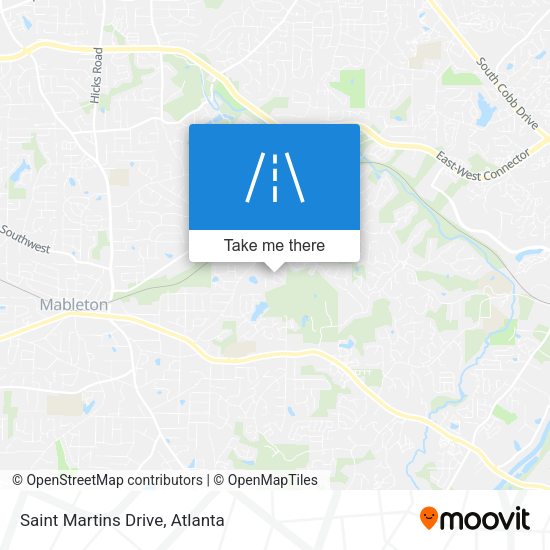 Saint Martins Drive map